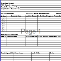 Job Hazard Analysis (JHA) Template (Editable Excel Document)